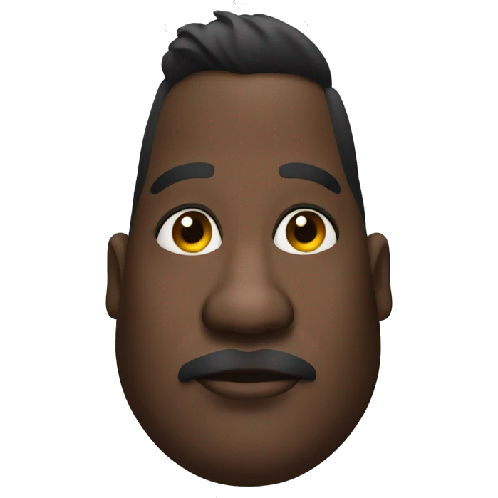 Black fat man emoji