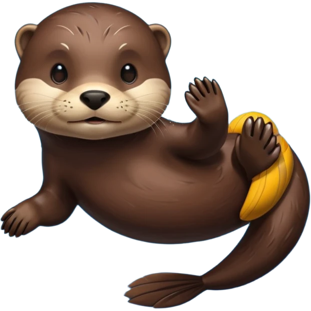 otter swims sporty emoji