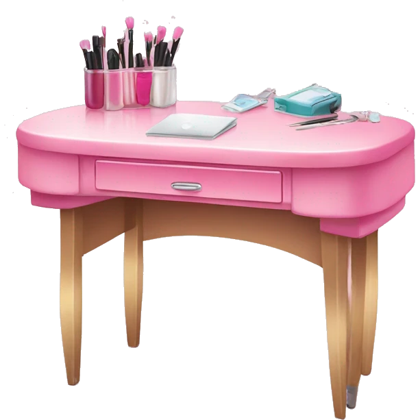 Pink manicure table  emoji