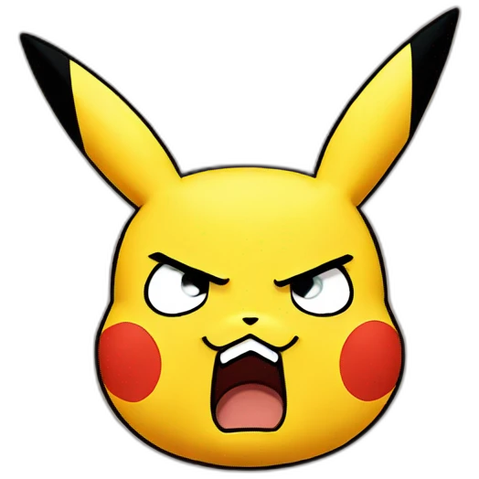 Angry pikachu face emoji