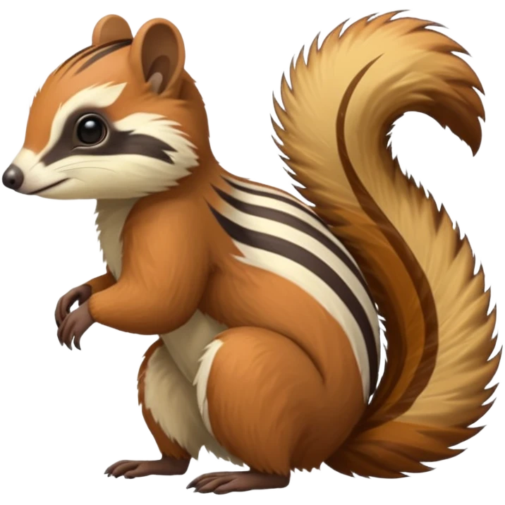 Cacomistl-Anteater-Squirrel-Tamarin-Numbat-hybrid (full body) emoji