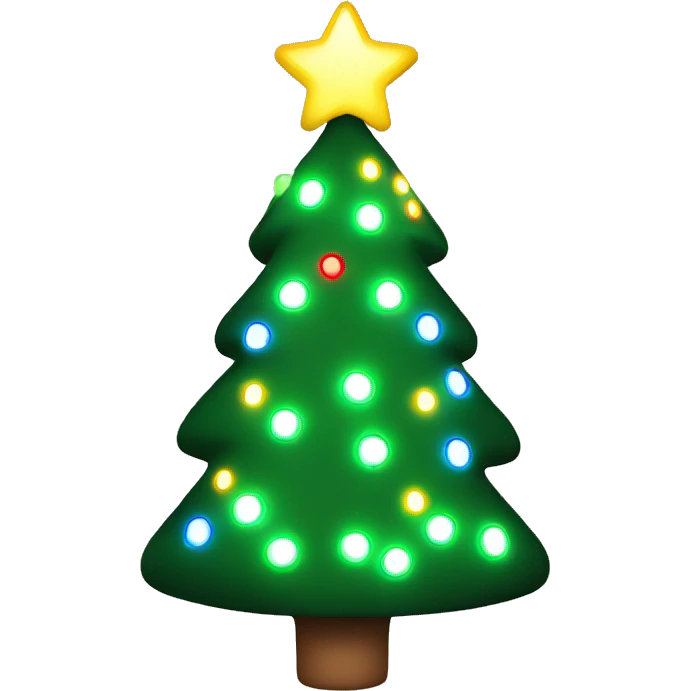 An LED light Christmas tree  emoji