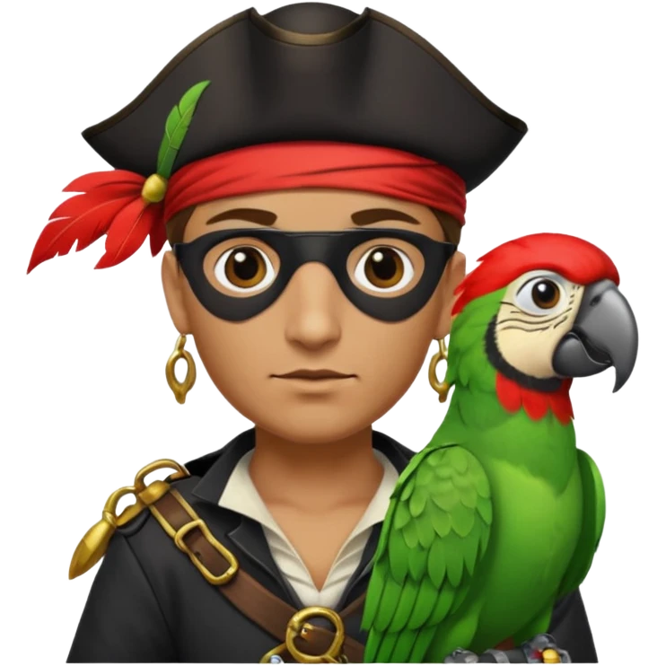 pirate and parrot emoji