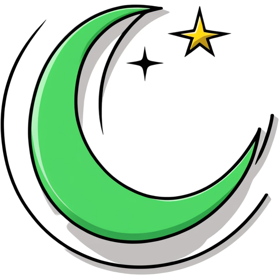Islamic star and crescent symbol emoji