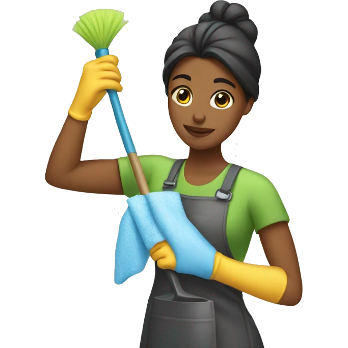 Woman cleaning aesthetically  emoji