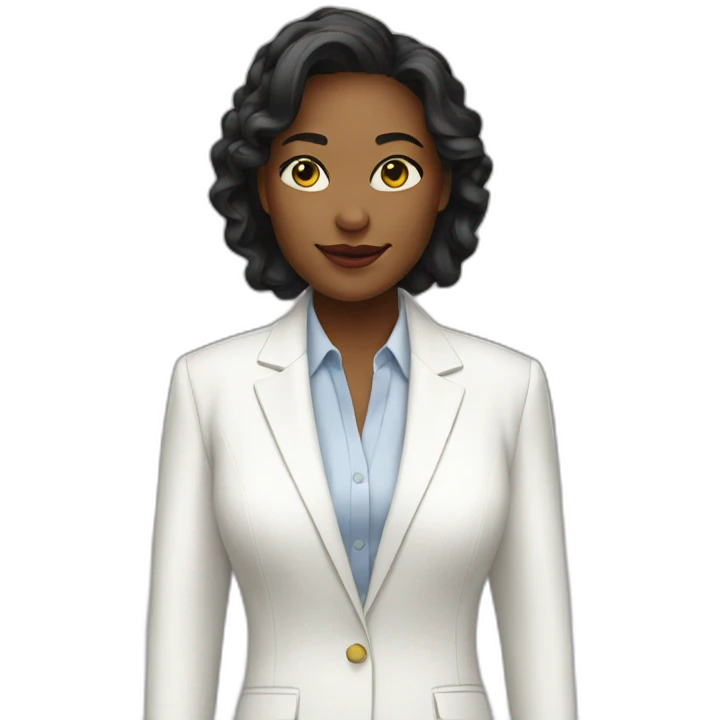 women in white suit emoji