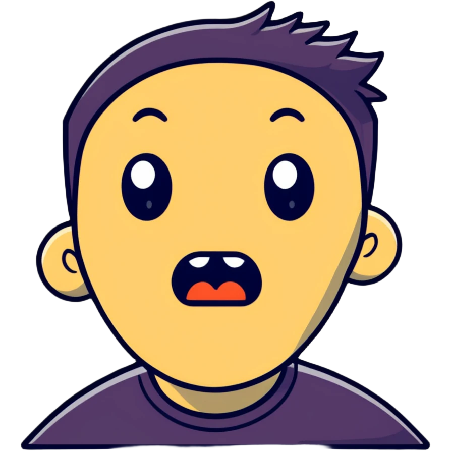 person barging in accidentally with shocked face emoji
