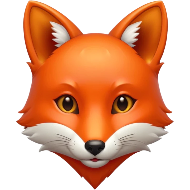 fox face inside a heart emoji