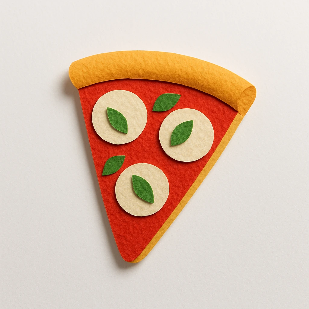 slice of margherita pizza emoji