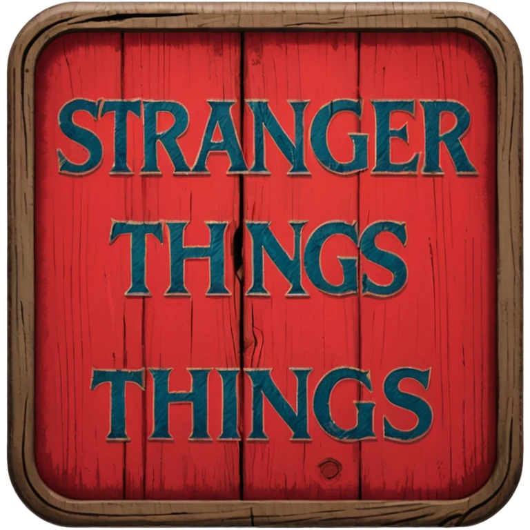 Make Red sign that says Stranger Things  emoji