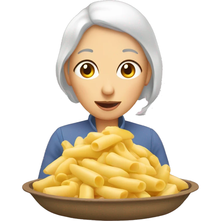 Maman mange des pâtes  emoji