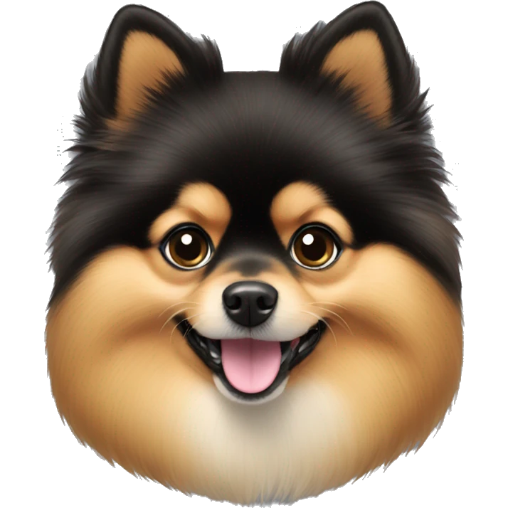  Pomeranian dog show black and tan emoji