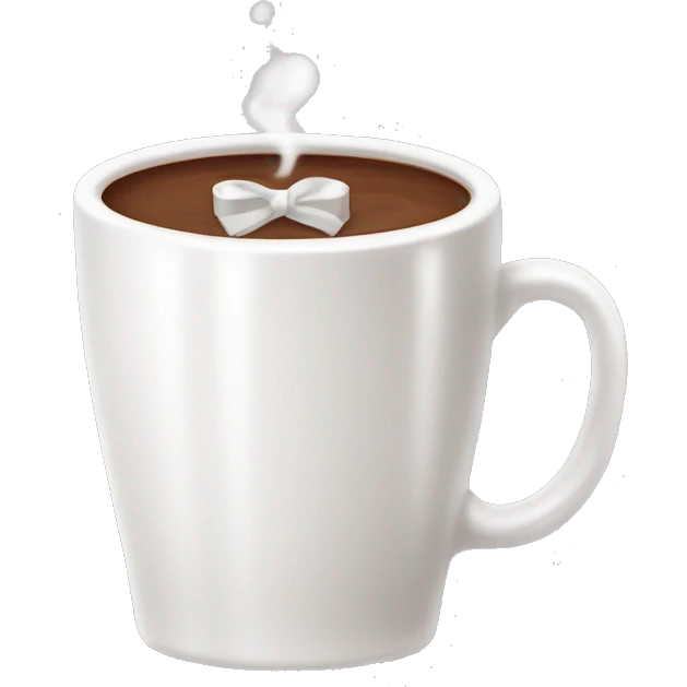 a cup of hot chocolate in white glass with brown ribbon decorationsemoji
An error occurred while generating this emoji, please try again.

Related emojis
 emoji