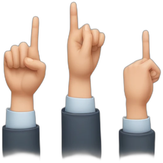 Thumb touching middle and ring finger, index finger and pinky straight up emoji