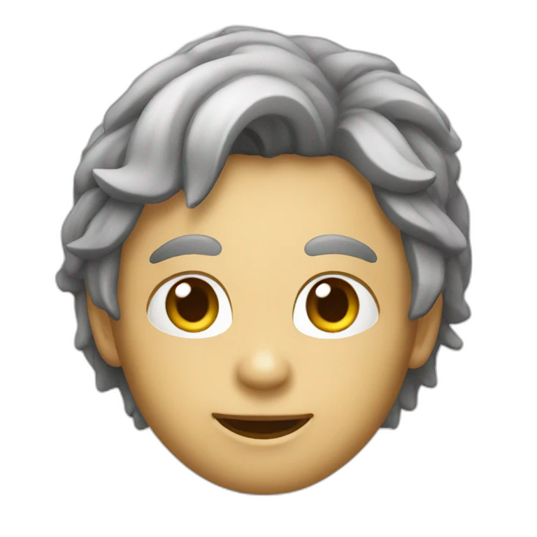 Chat à rayures grises emoji