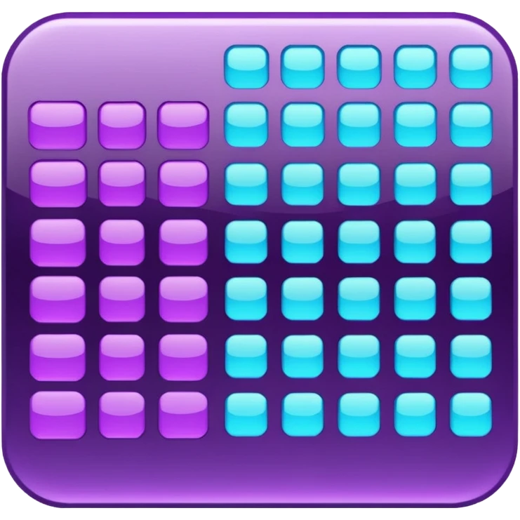 glitter purple and cian spreadsheet emoji