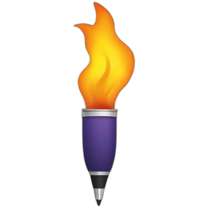 pen on fire emoji