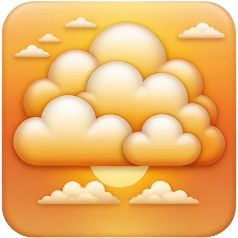 A golden sunset cloud with warm gradient tones. emoji