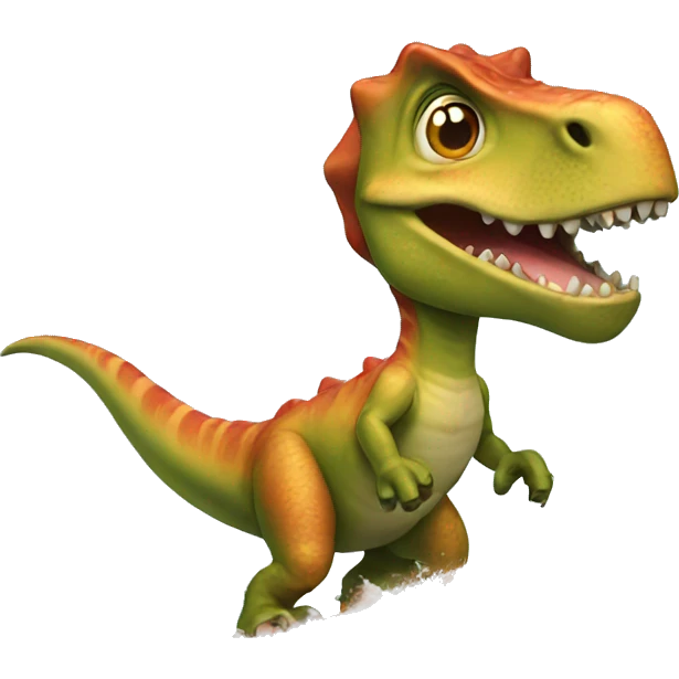 Surfing dinosaur emoji