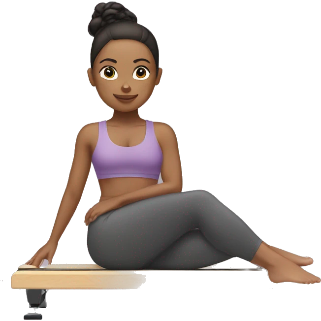 mixed race girl doing pilates  emoji