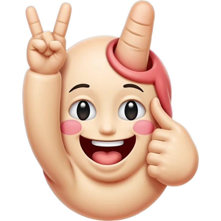 Middle finger 🖕 and laughing face 🤣  emoji