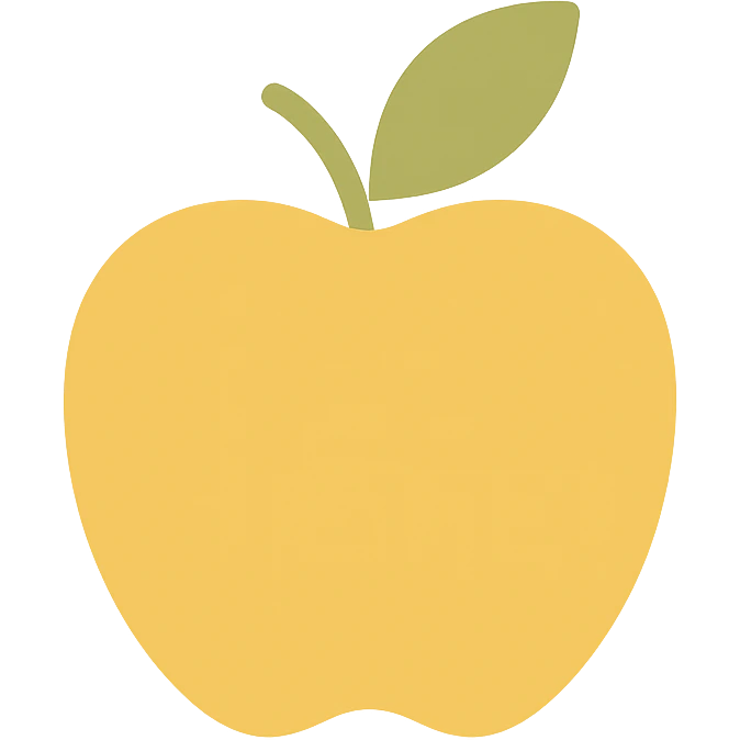 amber colored apple icon emoji