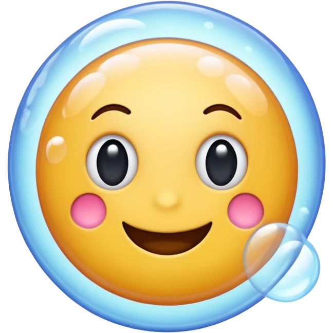 the word 'bubble' in a playful, bubbly text style emoji emoji