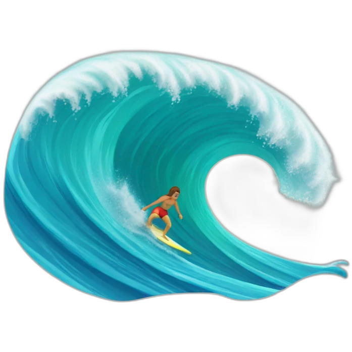 surf wave emoji