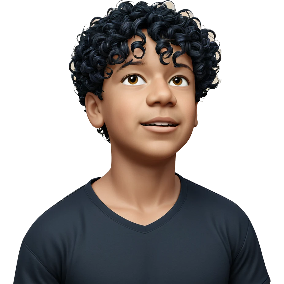 male portrait in black shirt emoji