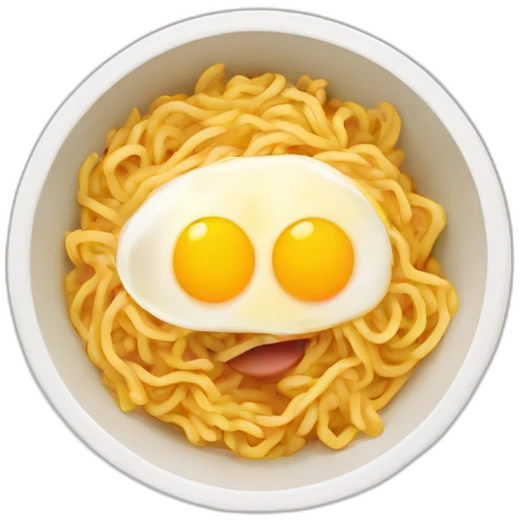 instant noodle with egg emoji