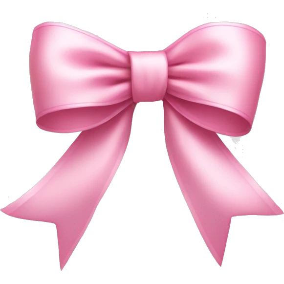 light pink ribbon bow emoji