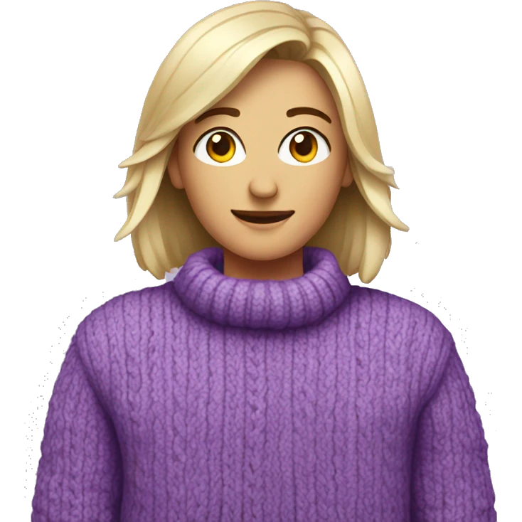 Cosy sweater purple emoji