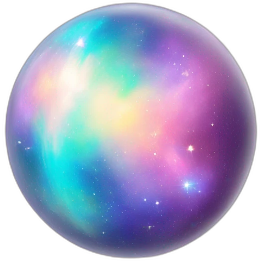 Pastel iridescent Sparkly Nebula galaxy orb emoji