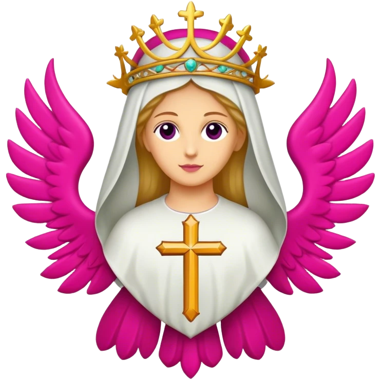 ave maria's emblem with a touch of majenta emoji
