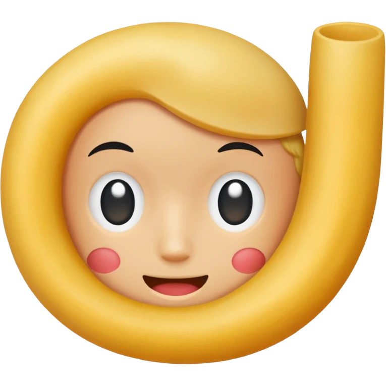 one piece of elbow macaroni emoji