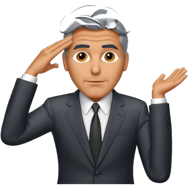 George clooney shaking his head emoji