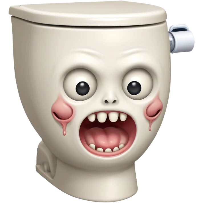 skibidi toilet  with weird head coming out of the toilet emoji