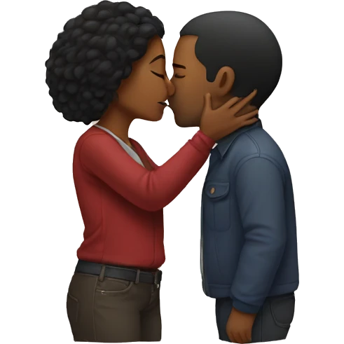 Two people kissing emoji