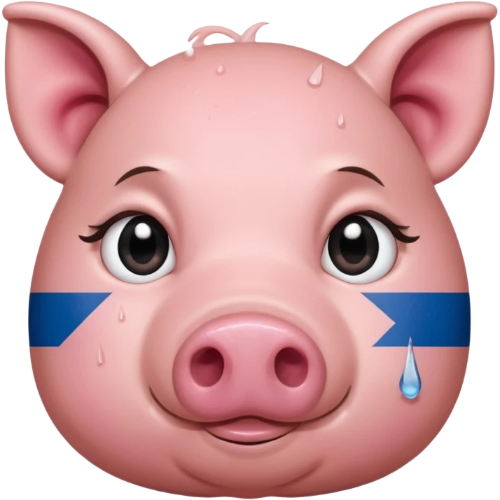 israeli pig with israel flags everywhere crying emoji