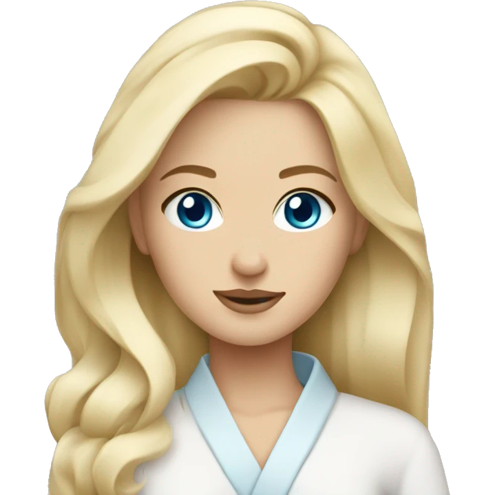 SPA blonde girl blue eyes emoji