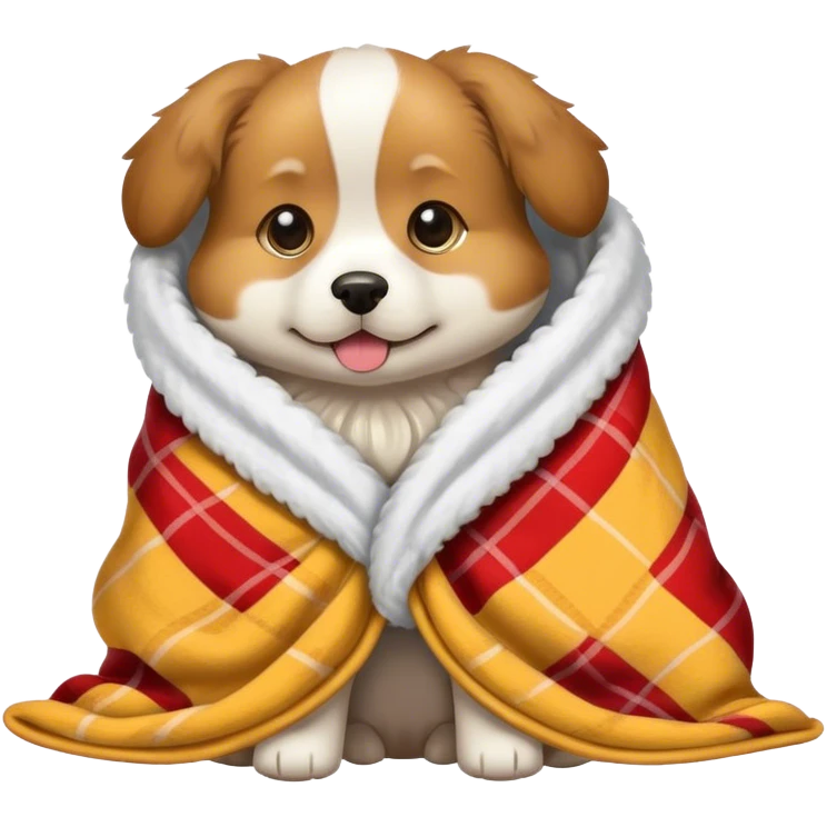 Dog wearing a blanket  emoji