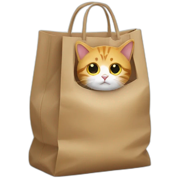 cat in a bag emoji