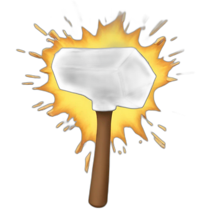 Hammer explosion emoji