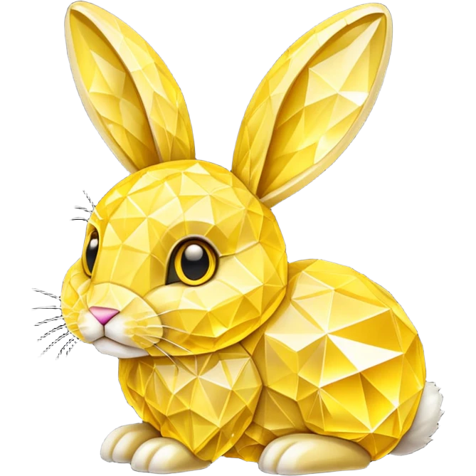 bunny made of yellow crystals emoji