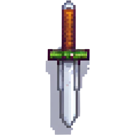 Minecraft sword icon, pixel art, 64x64 pixels, blocky style emoji