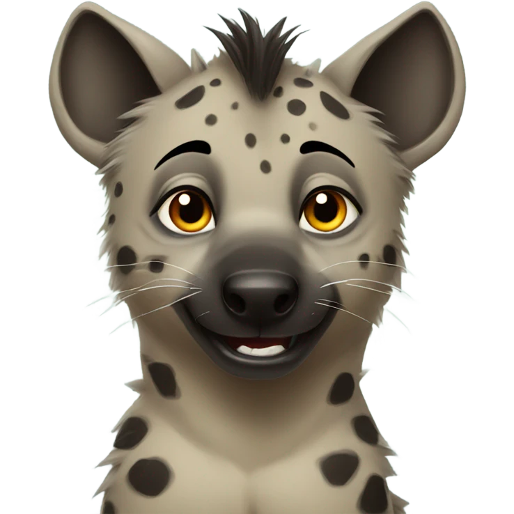 Hyena slightly happy calm heartwarming expression  emoji