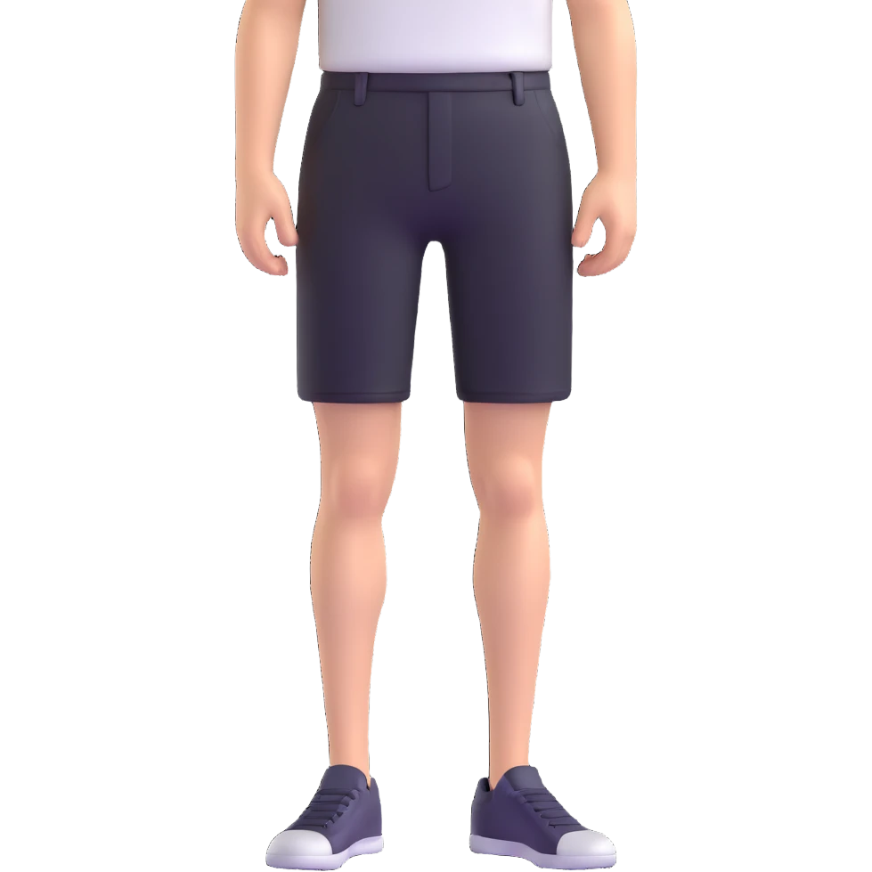 person wearing short black pants emoji