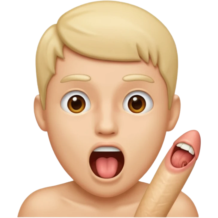 Penis in mouth emoji