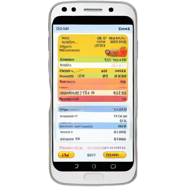 receipt inside of a phone emoji