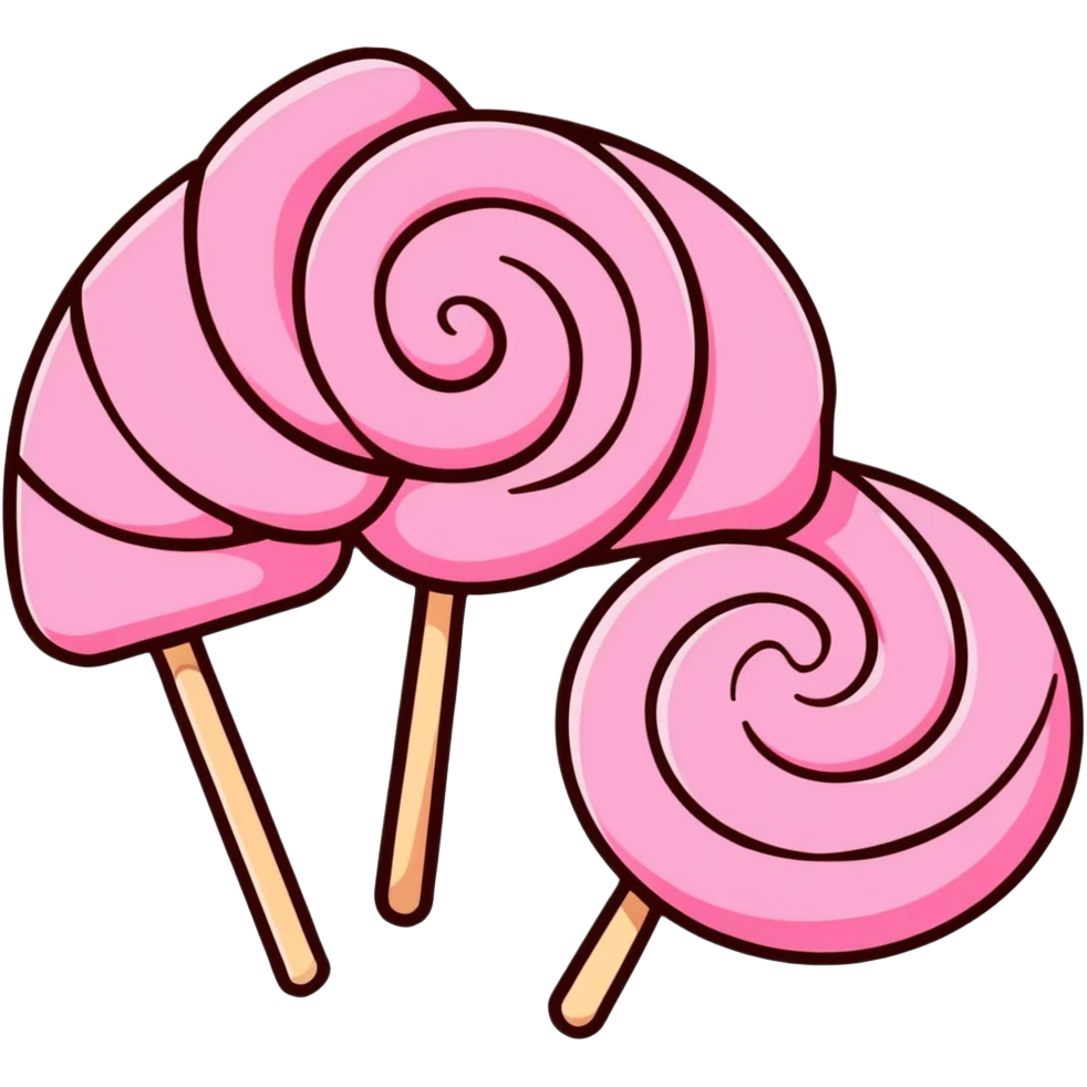 sweet candy plimbob with pink and brown swirls emoji